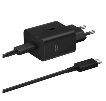 Incarcator retea USB Type-C, 45W, Super Fast Charger, Low Standby, Cablu Inclus Type C-Type C 5A, Black